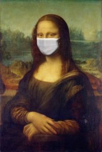 Corona Monalisa mit Maske