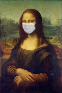 Corona Monalisa mit Maske